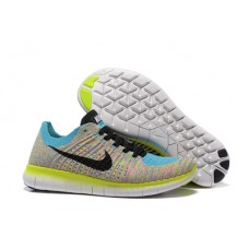 Nike free run flyknit 5.0 с голубым